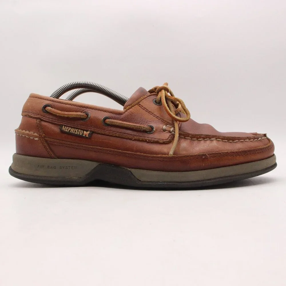 Mephisto Spinnaker Men’s Size 9 Boat Shoes Moccasin Loafer Shoes Brown Tan